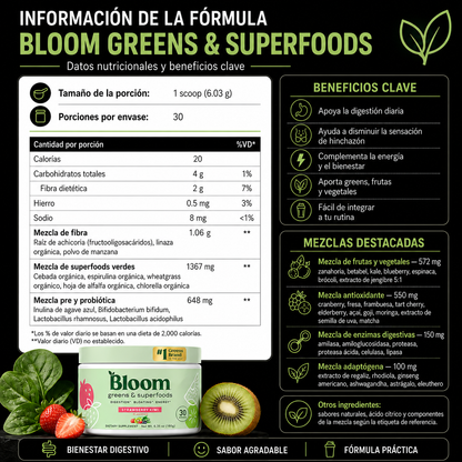 Suplemento de nutricion #1 en USA: Elaborado con 38 frutas, vegetales y superalimentos